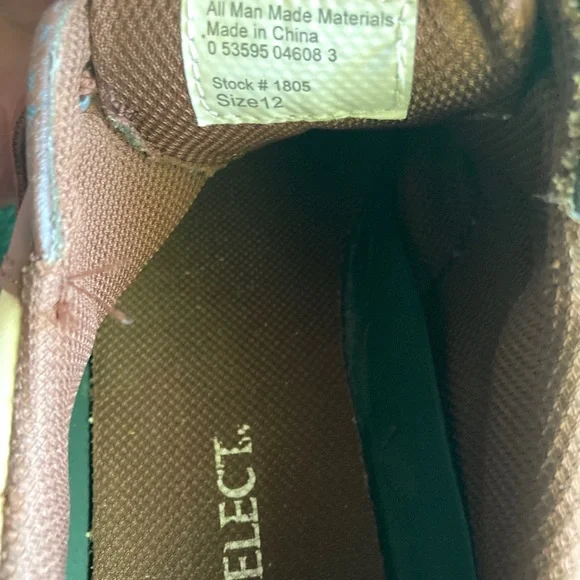 Pro Select 1805 Men's Brown and White Saddle Spikeless Golf Shoes - Picture 8 of 12